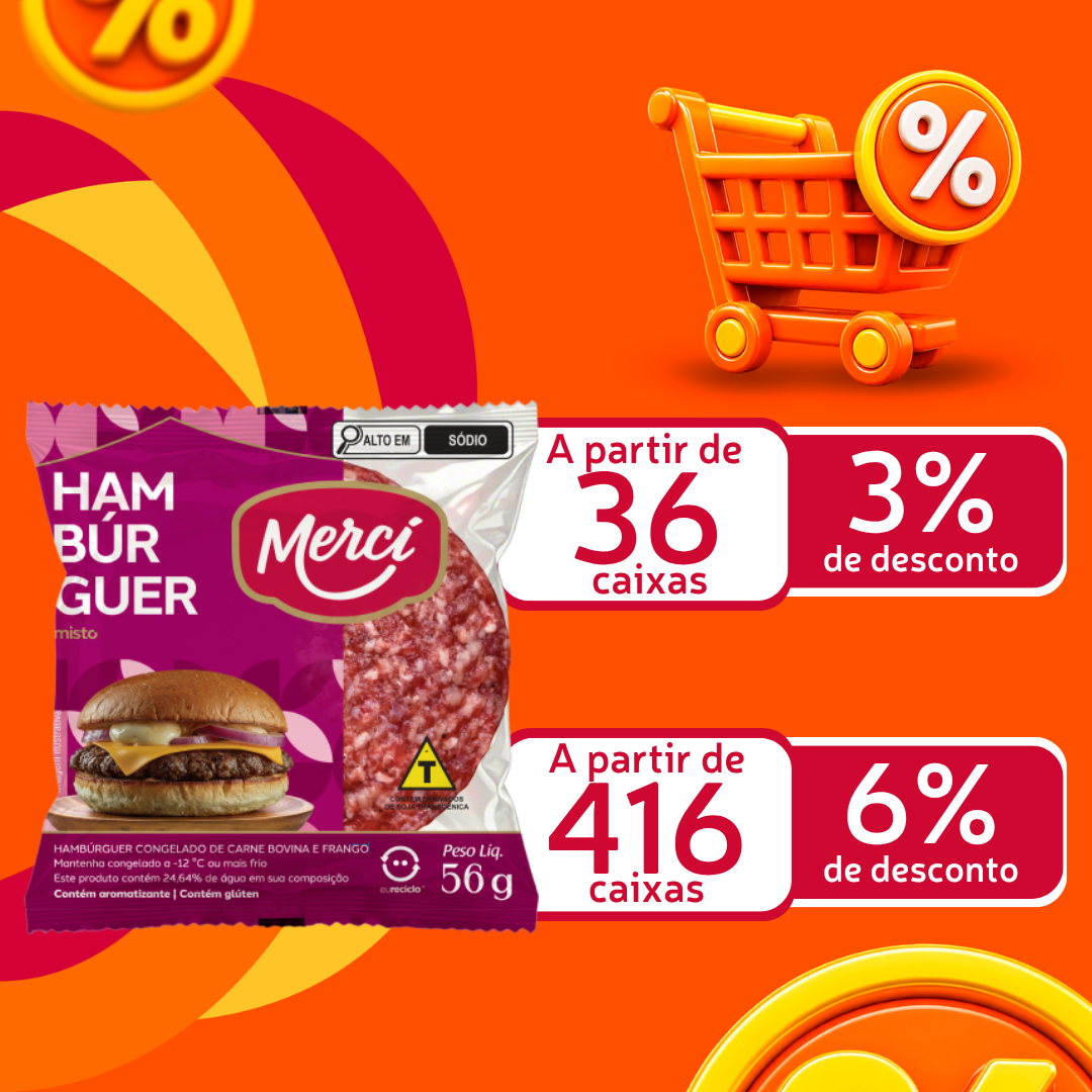 Hamb&uacute;rguer Misto Cong 36x56g - Merc&iacute;